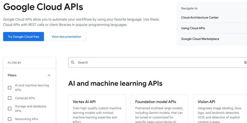 Google云API