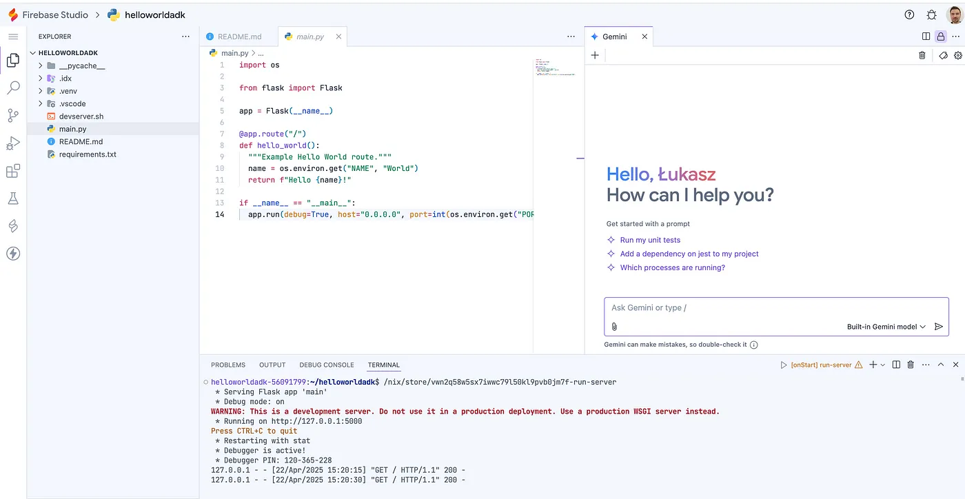 FirebaseStudio搭配GoogleAgent开发工具包(ADK)——轻松构建多AI应用的网络IDE教程_