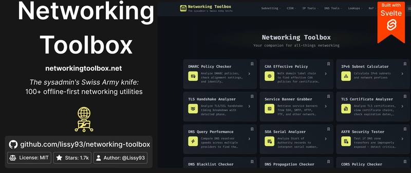 我用每个前端框架都构建了一个应用_ Networking Toolbox