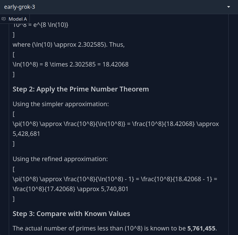 素数定理近似 - Grok 3 模型 第二篇