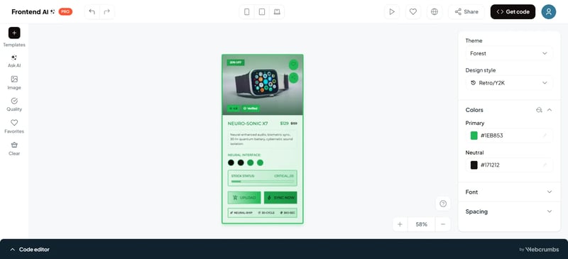 Webcrumbs 前端 AI