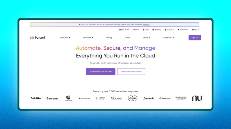 2025年无服务器和云原生开发者必备终极工具栈⚡️_ Pulumi标志