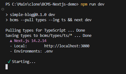 npm run dev (启动开发服务器)