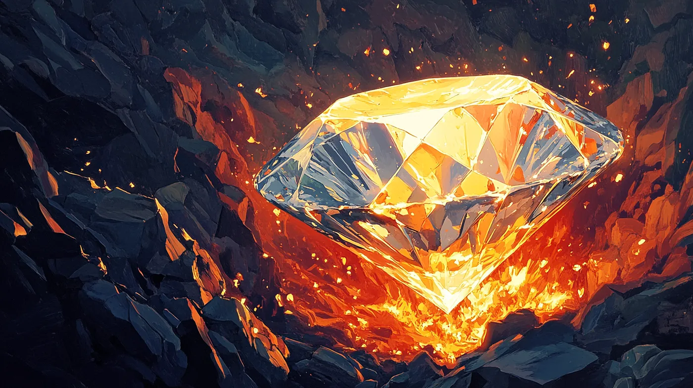 内向的技术经理如何应对压力并发挥优势_ A diamond being forged.