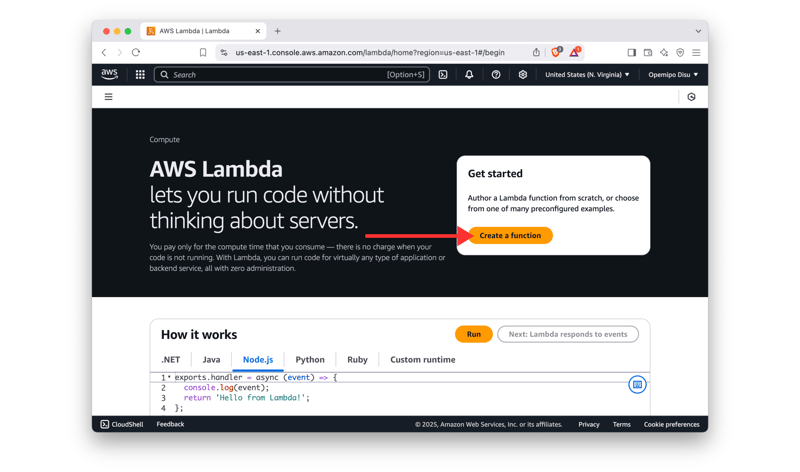 亚马逊Bedrock:开发者和DevOps工程师的实战指南_ AWS Lambda 页面