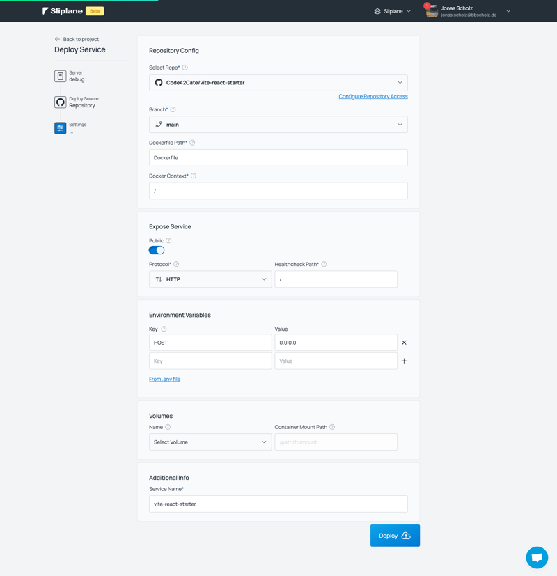 如何将Vite容器化_ Sliplane 部署