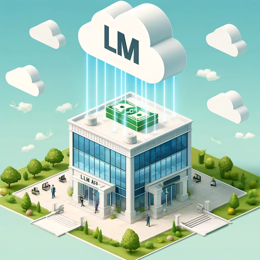 Image by ChatGPT — Illustration of an LLM API sucking money out of a business