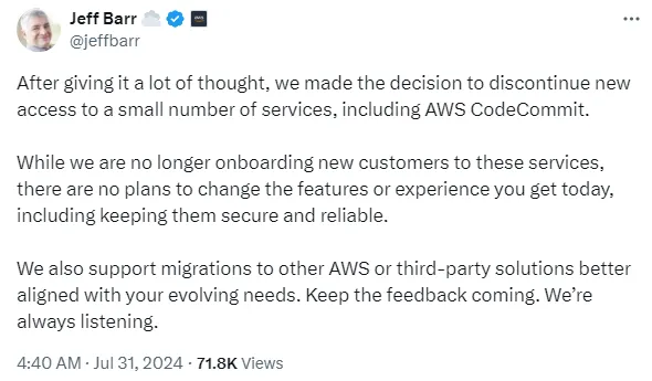 即将来临的中断:AWS悄悄终止了一些服务_