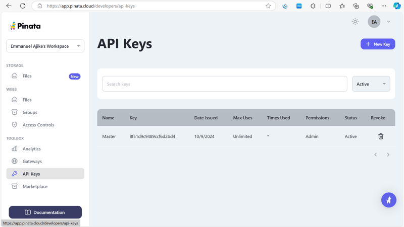 新API key