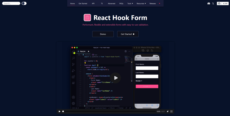 React Hook Form 如图所示