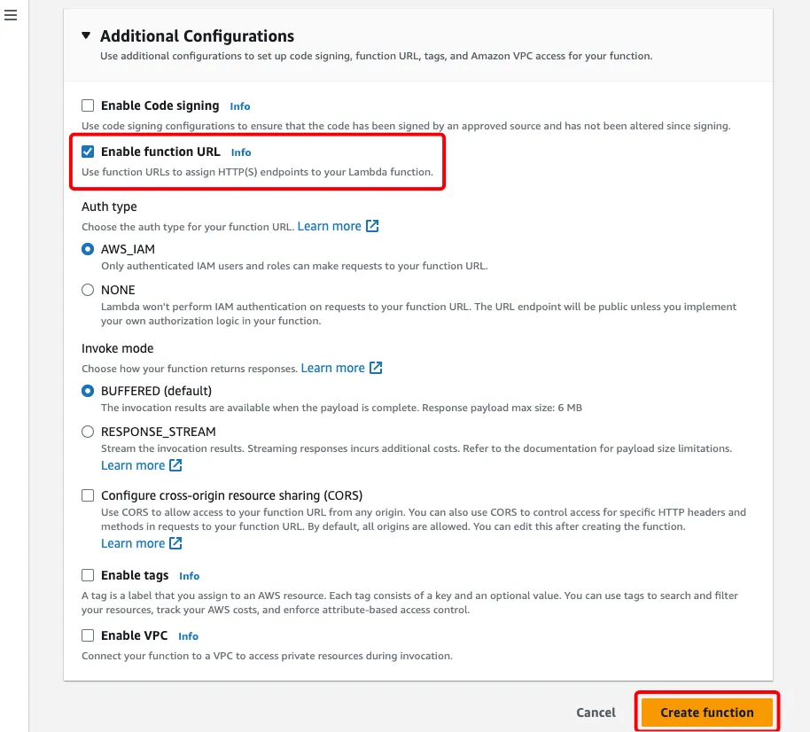 在AWSLambda上用Node.js20+运行Puppeteer和Chromium生成PDF的实战指南_ Lambda: 屏幕创建部分 2
