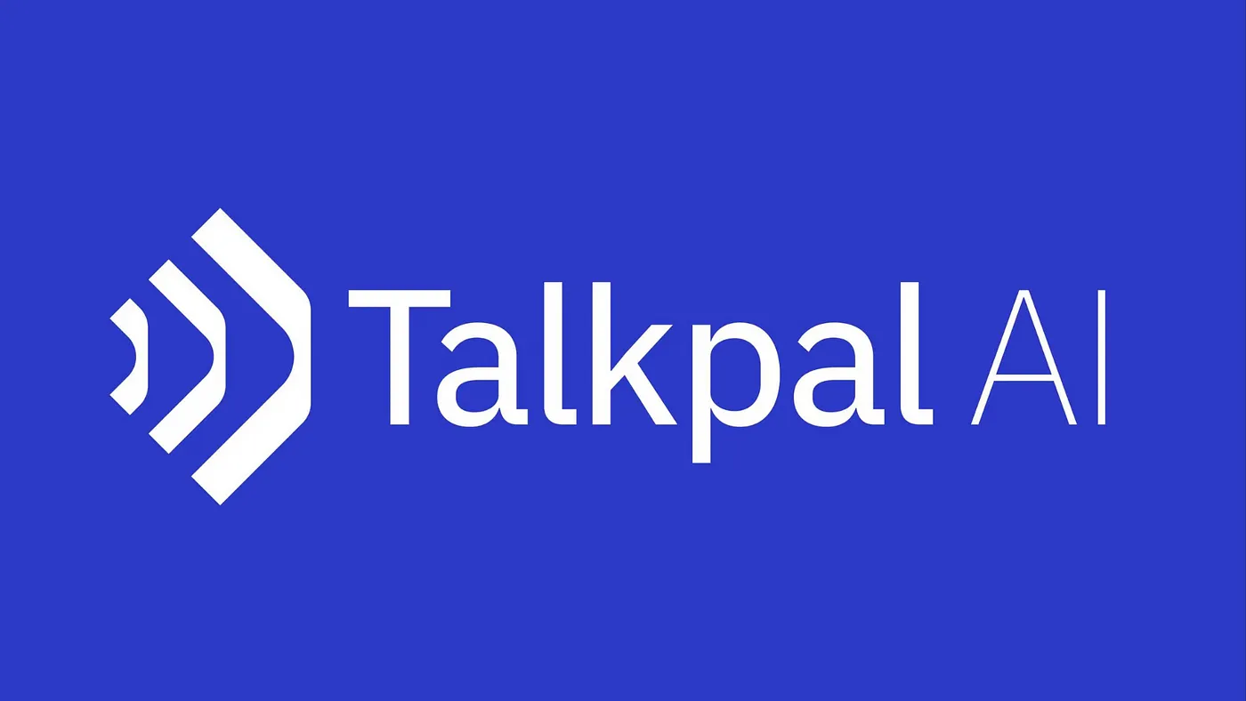 Logo of TalkPal on a background, emphasizing the TalkPal review theme, showcasing the app’s focus on English language improvement.