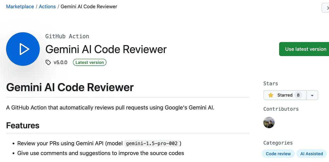 https://github.com/marketplace/actions/gemini-ai-code-reviewer