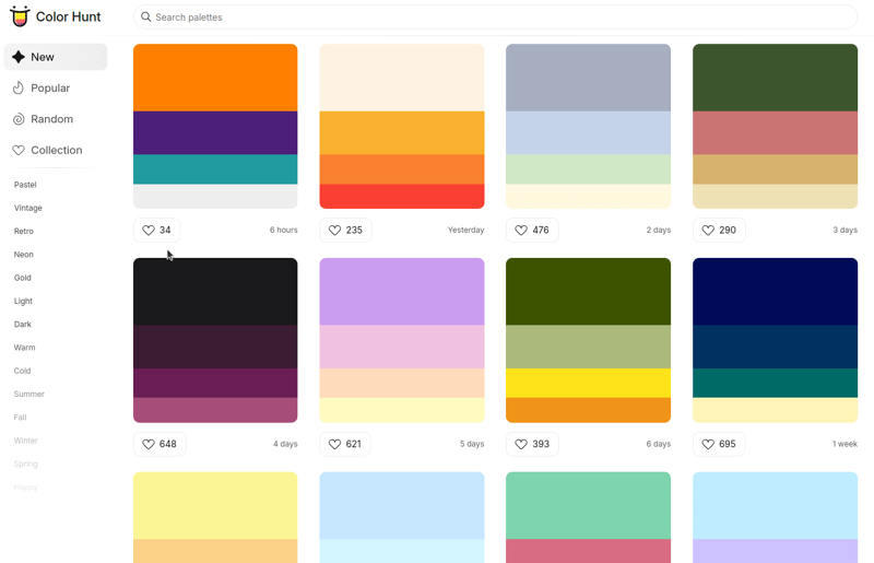 前端开发者必会的15个实用工具和资源⚡️_ Color Hunt