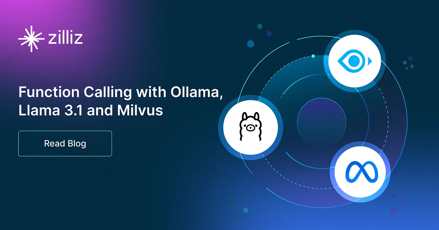 用Ollama、Llama3.1和Milvus让大模型调用功能,打造强大应用_ Blog Cover