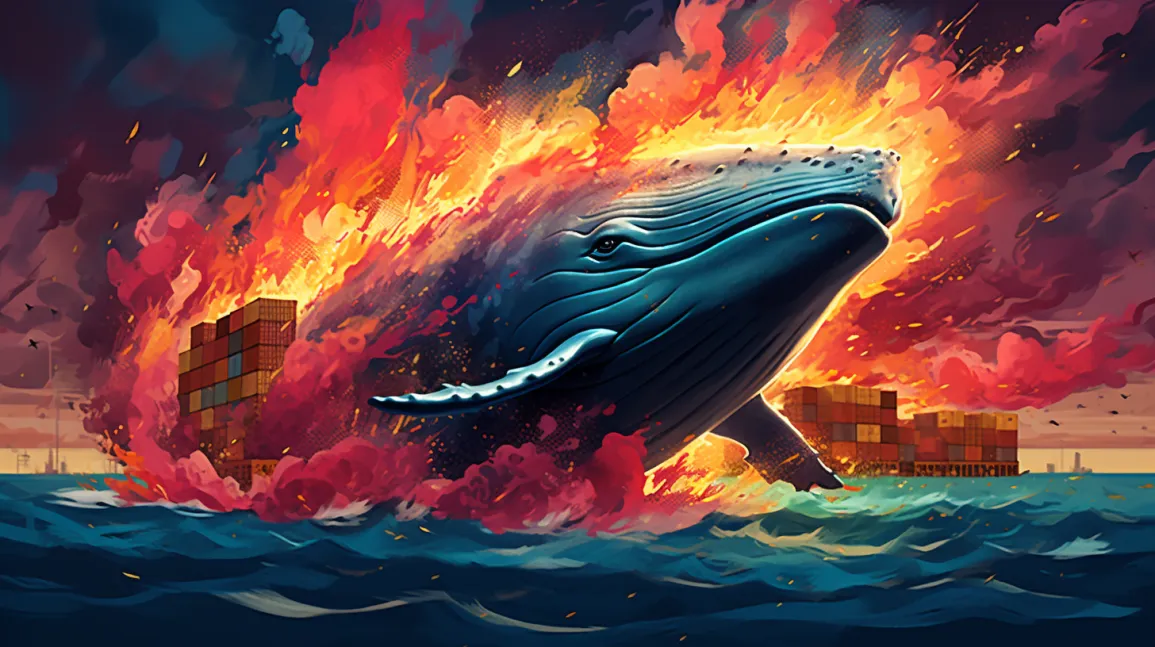 A whale bursts through a firewall, exposing your containers