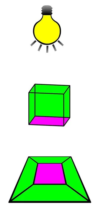 Projecting a cube onto a piece of paper