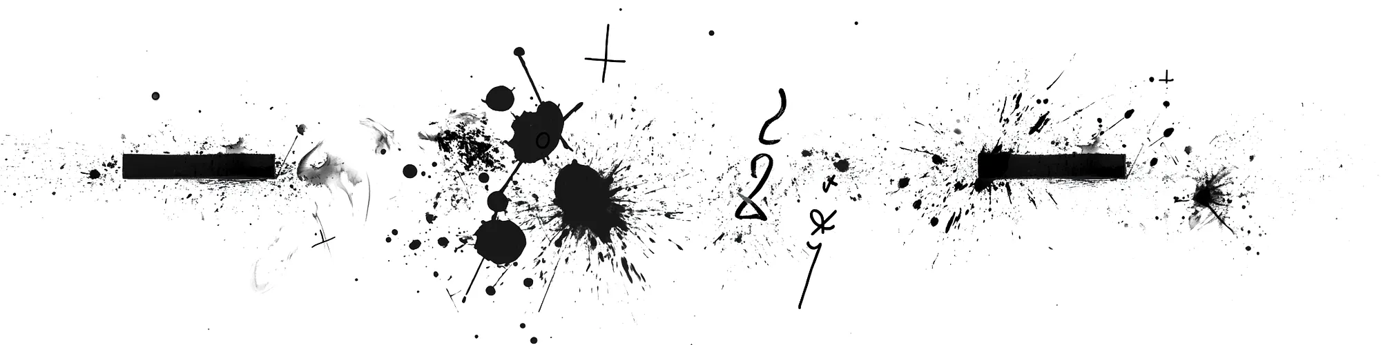 In blot black and white abstract of engagement metrics.