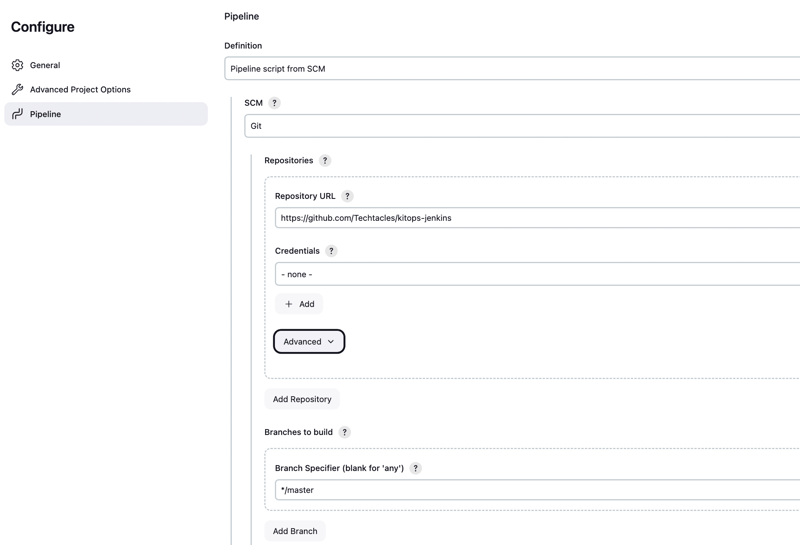 在Jenkinsfile中配置Jenkins管道 - 从Jenkinsfile构建