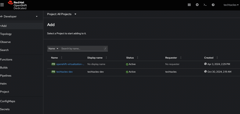 OpenShift 仪表板