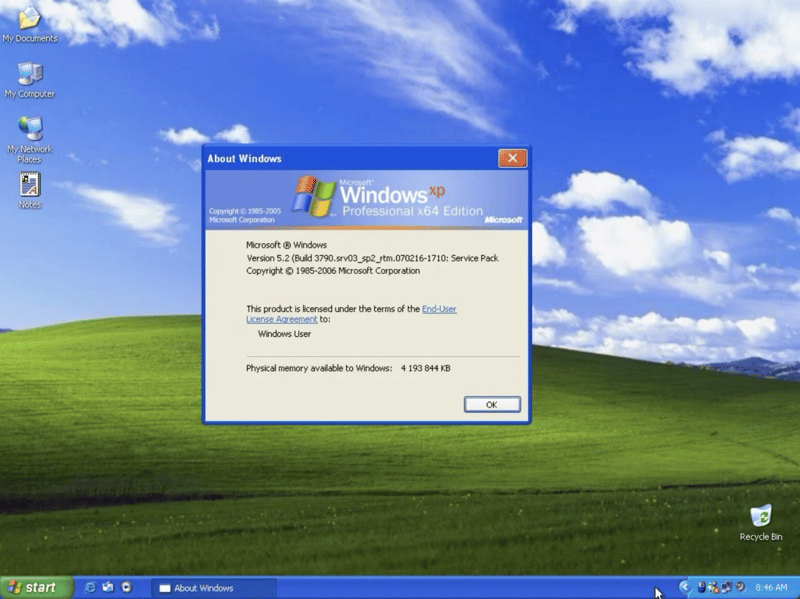 图像 Windows XP 默认草地壁纸