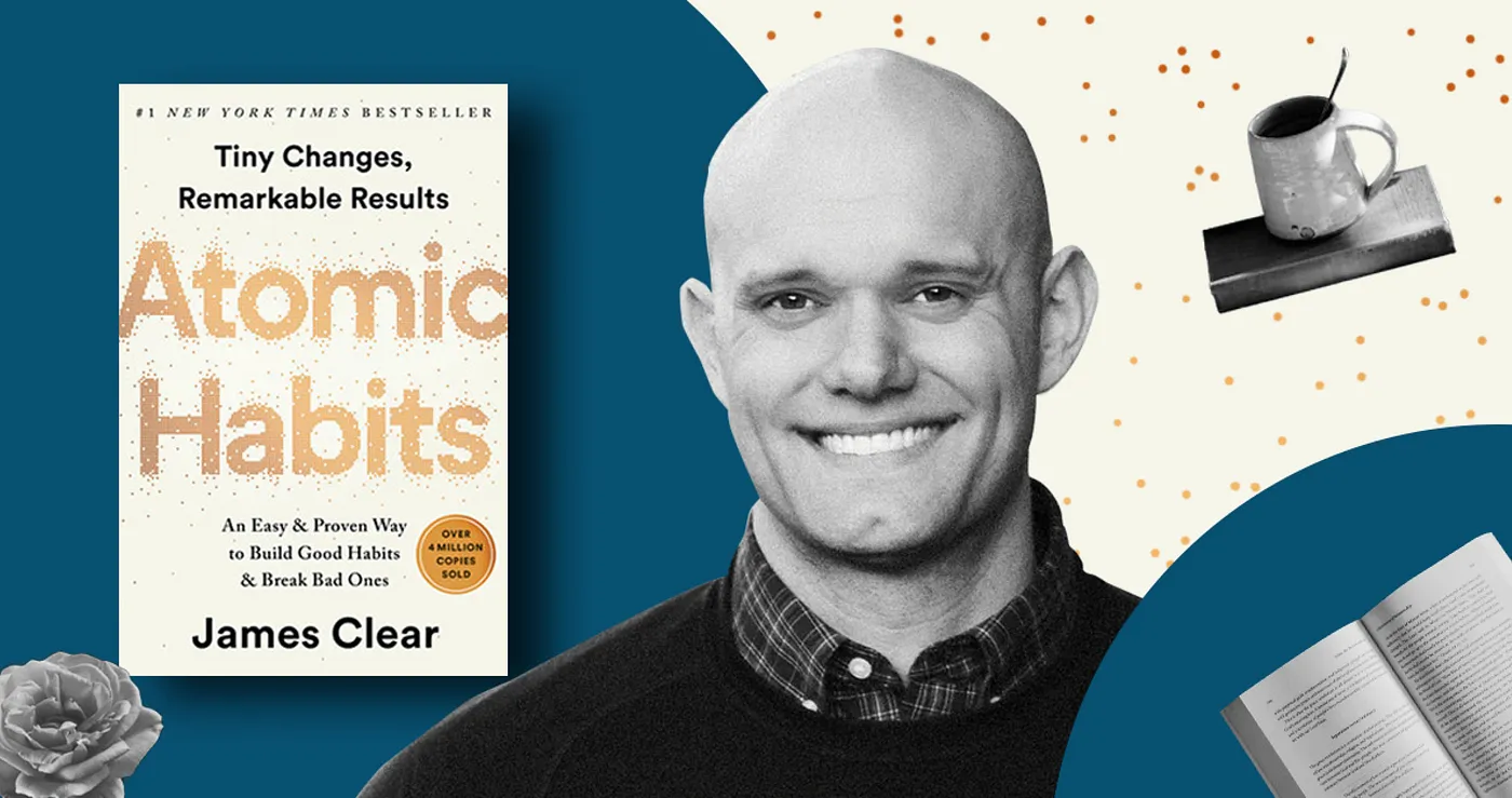 James Clear and his book “Atomic Habits”. Source — penguinrandomhouse.com