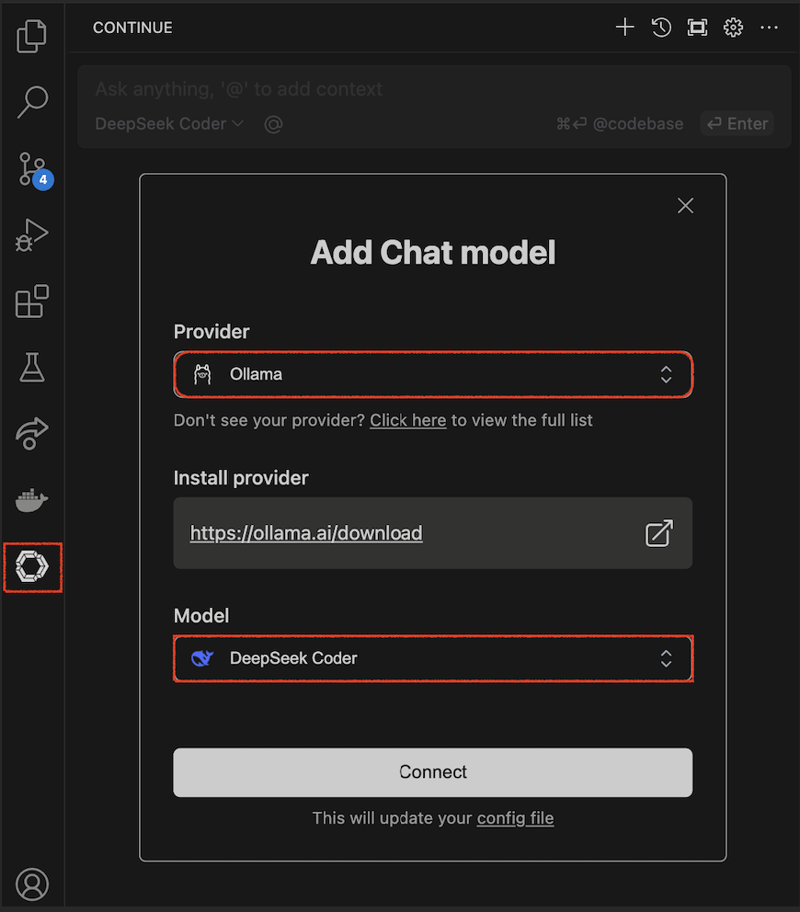 在VS Code里配置Deepseek