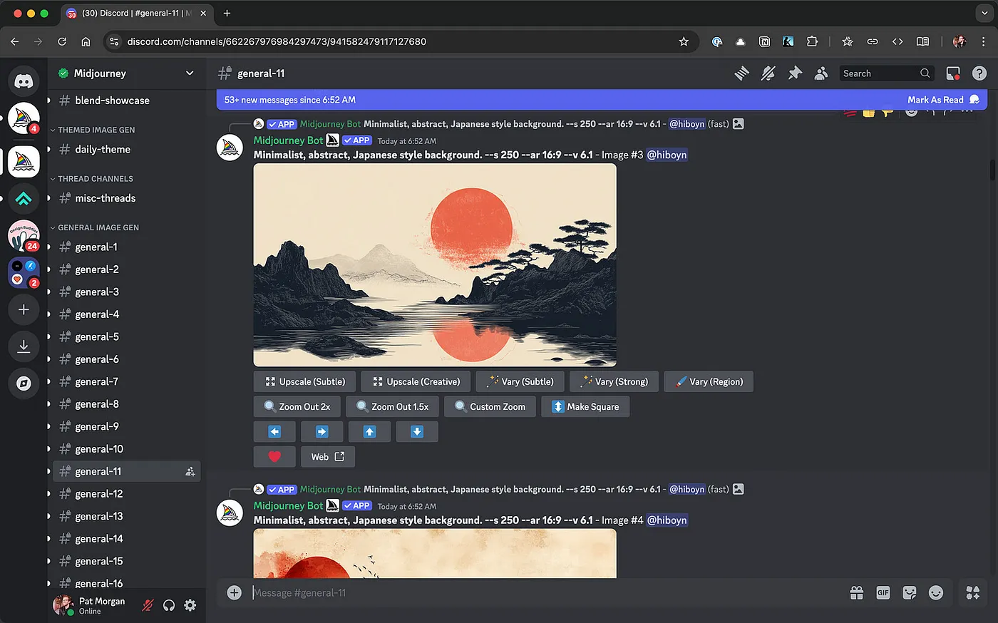Midjourney’s Discord-based user interface