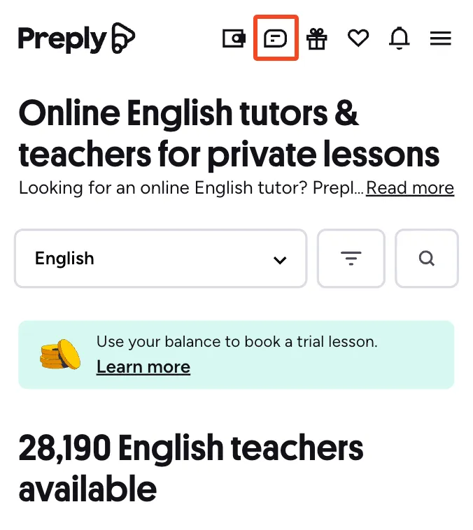 A screenshot of the Search page shows the Chat button at the top for logged-in users.