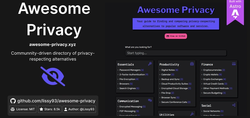 我用每个前端框架都构建了一个应用_ Awesome Privacy