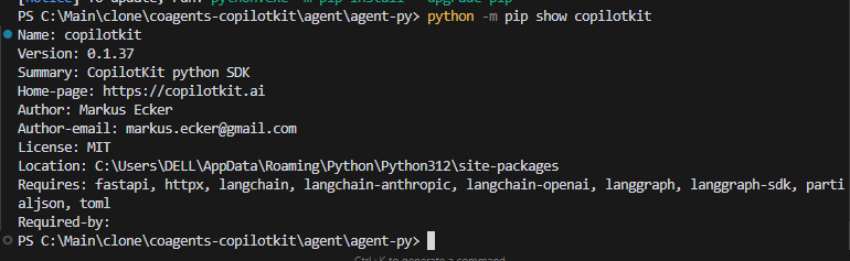 AI代理小白入门:30分钟搞定你的第一个智能助手!_ 检查是否安装了CopilotKit插件