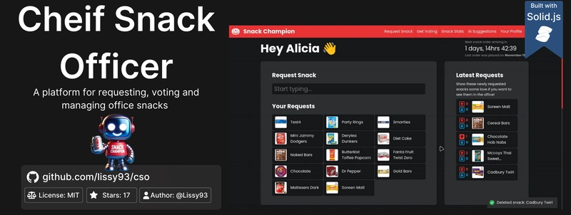 我用每个前端框架都构建了一个应用_ Chief Snack Officer