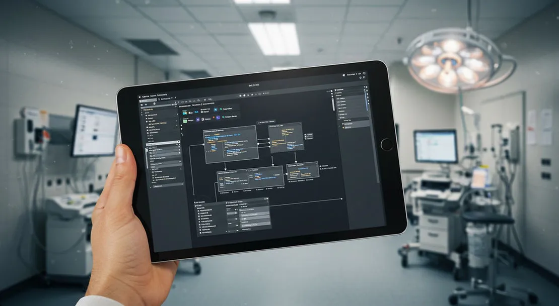 Class Diagram on a tablet